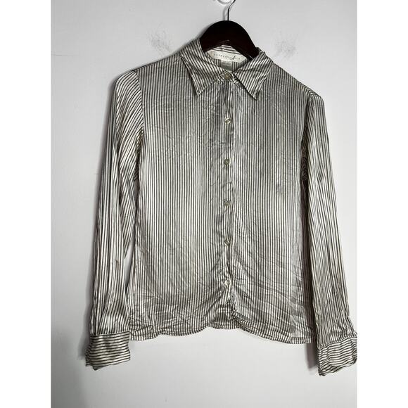 Express Silk Long sleeve button down Size small 100% silk - Picture 1 of 5